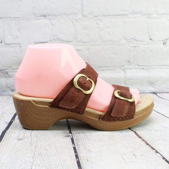Dansko Shoes - DANSKO Slip On Two Strap Wedge Sandal Size 38 / 8